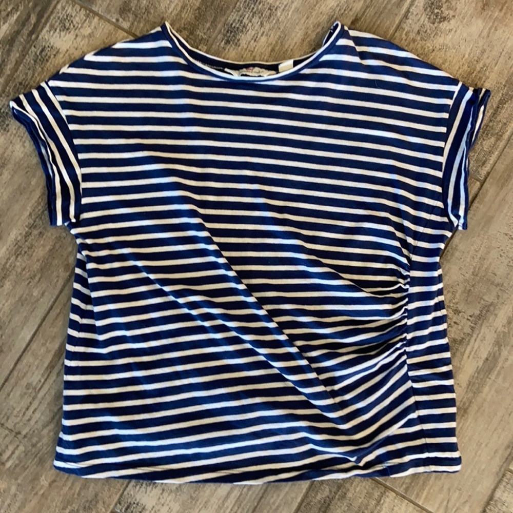Vineyard Vines navy and white stripe tee M